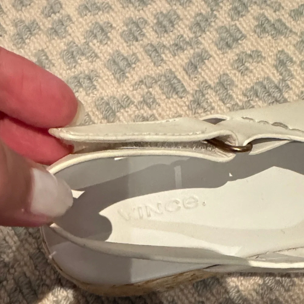 Vince White Leather Crisscross Open-Toe Espadrille Slingbacks